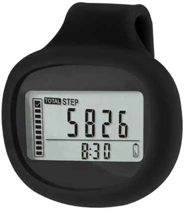 30g Walking Device - Step Counter, Clip On Digital Pedometer with Clear LCD | Portable Mile Logger, Fitness Movement Recorder with Belt Clip and Lanyard for Daily Outdoor Exercise