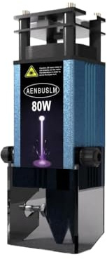 FQkBEX 40W 80W Aenbuslm Laserschneidemodul 450 mm blau helles Gravurkopf mit Luftassistent Kompatibel mit CNC -Laserstecher, kompatibel mit Holzbearbeitungsmaschinen(80W Upgraded 12V-24V)