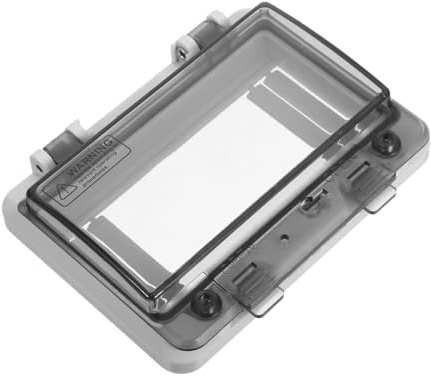 Amosfun Couvercle Transparent Étanche pour Boîtier Disjoncteur Voies Protection Humidité pour Panneau Électrique Extérieur Fenêtre Inspection Intégrée
