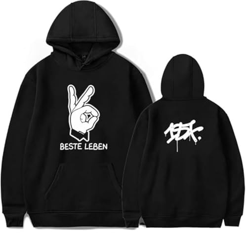 QNMGUN 187 Strassenbande Beste Leben Song Hoodie, Kapuzenpullover FüR Damen Und Herren, Fashion-Serie,Schwarz,L