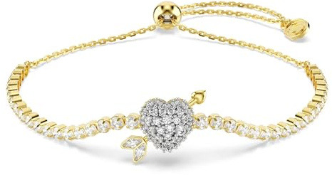 Swarovski Idyllia Kollektion Armband, Gemischte Schliffe, Herz mit Pfeil, Weiß
