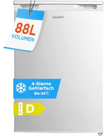 COMFEE' Congelatore a Cassetti Piccolo Monoporta 88L, Bianco