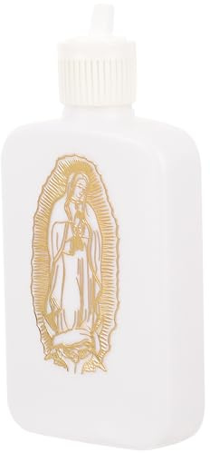 Artibetter Bouteille d'eau Bénite Catholique Motif Croix en Plastique 100ml Portable et Scellée Maison Voyage
