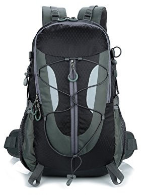 Lily's Locker - 30L Rucksack Damen und Herren Outdoor-Tasche mit mehreren Stauraum zum Wandern Camping Bergsteigen Reisen Schule 29 x50 x18CM (Schwarz)