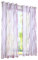 1er-Pack Gardinen mit Wellen Druck Design Vorhang Transparent Voile Vorhänge (BxH 140x175cm, violett mit Ösen)