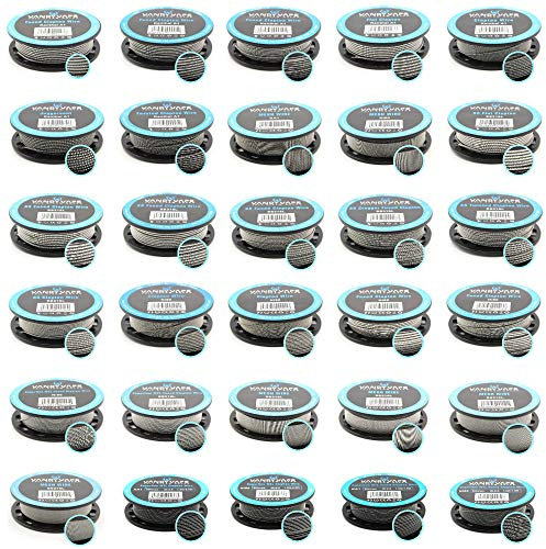 VandyVape Wickeldraht Wire, Vandy Vape, Ni80 Nichrome, KA1, SS316L Edelstahl MTL RBA, E Zigarette Verdampfer Draht (3. KA1 - Fused Clapton - 28ga)