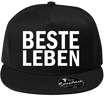 Beste Leben Baumwolle Baseball Cap, Basecap - Unisex Kappen, Sport, Reisen, Style - Baseballkappe Kappe, Mütze (419-Cap5P-1Schwarz)
