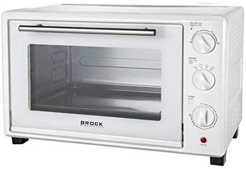 Brock Electronics to 3001 WH TO-3001-WH Four électrique, Acier Inoxydable Verre trempé, 30 liters, Blanc
