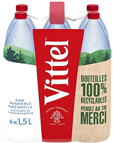 VITTEL - Eau Minérale 6X1.5L - Vendu Par Unité