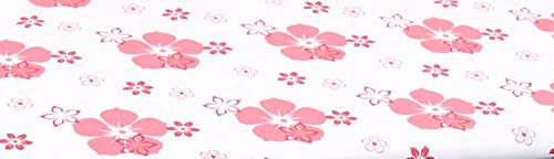 Mediablue Bügeltischbezüge Dampfdurchlässiges Baumwollgewebe Verschiedene Designs Für Bügelflächen bis ca. B 43 x L 125 cm (Rosa Blume)