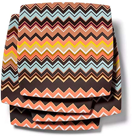 Missoni for Target Melamin-Speiseteller-Set mit Zick-Zack-Druck, 4 Stück