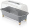 Huerto domestico/jardinera baja, con tapa de policarbonato para proteger tus plantas l prosperplast respana planter wood low set de plástico en color
