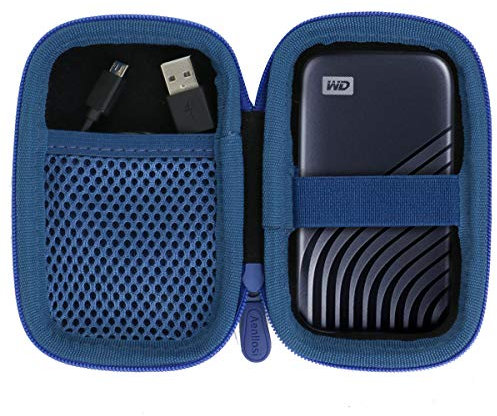 Hart Taschen Hülle für WD My Passport SSD Mobile Festplatte von Aenllosi (Blau)