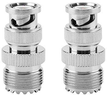 LiebeWH 2 pièces PL259 Connecteur Coaxial BNC Prise Mâle vers UHF SO239 Prise Femelle RF Adaptateur Coaxial Connecteur de Câble