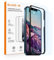 GLASS-M [2 Pack Anti-Blue Light Screen Protector for iPhone 12 Pro Max, Eye Protection Tempered Glass Film with Easy Installation Frame, Blue Light Block Screen Cover