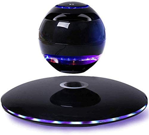 Qazxsw Magnetic Levitating Bluetooth Speaker,Magnetic Levitation Led Flash Bluetooth Speaker,Wireless Floating Portable Speakers with Colorful Night Lights
