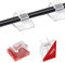 60 morsetti portacavo adesivi per uso esterno, clip decorative, ganci autoadesivi per strisce luminose (piccoli, trasparenti)