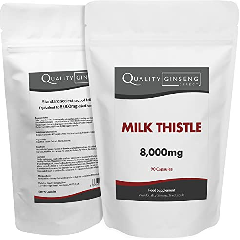 Milk Thistle | 8,000mg Capsules | Powerful Formula (90 Capsules)