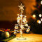 Shinowa Weihnachtsbeleuchtung Tischdeko, 10 Zoll Weihnachtsdeko Weihnachtslichter mit Kristallkugel Led Tischlampe Drehbare Schreibtischlampe für Weihnachten Wohnzimmer Dekoration, Silber