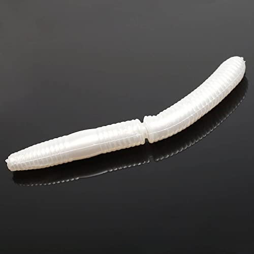Libra Lures Fatty D´Worm 6,5cm - Silver Pearl - 10Stück | Creaturebait