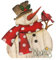 com-four® Dekorativer Aufsteller für Weihnachten - Schneemann aus Holz zum Hinstellen - Weihnachtsdekoration zum Verzieren und Verschenken (Schneemann - rund)