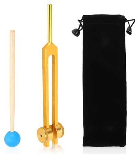 Agatige Tuning Fork 111Hz, Aluminum Alloy Tuning Fork with Silicone Hammer and Bag Sound Healing Forks for DNA Repair Healing, Sound Therapy, Perfect Healing, Musical Instrument, Balancing