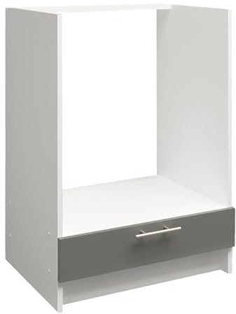 JD Greta Kitchen Base Oven Cabinet – 600mm – Base Kitchen Oven Unit (Without Worktop) - Grey Matt