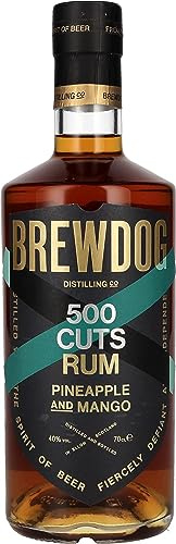 BrewDog I 500 Cuts Rum I Pineapple & Mango I 700 ml I 40% Vol. I Süßer & weicher Rum I Aus karibischer Melasse I Doppelt in kupfernen Pot Stills gebrannt