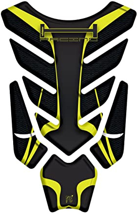 Paraserbatoio.it Adesivo effetto 3D Protezione Paraserbatoio resinato, Compatibile con HONDA CBR 125 250 600 1000 RR V2 Giallo Fluo