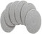 WENFOME 6 Pack Cotton Woven Placemats, 13.8 inches Round Plate Chargers Grey Thick Placemat Set Cotton Rope Braided Tablemats Rattan Tablemats Rustic Weave Placemats for Dining Table
