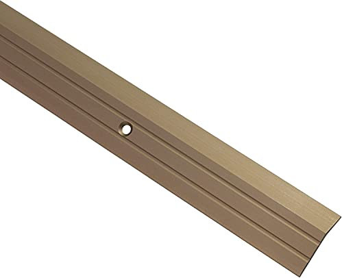 Gedotec Aluminium Übergangsprofil gelocht Abschlussprofil Alu | Fuß-Boden-Leiste höhen-ausgleich | Ausgleichsprofil Bronze eloxiert | Abdeckleiste 90 cm | 1 Stück - Übergangsschiene zum Schrauben