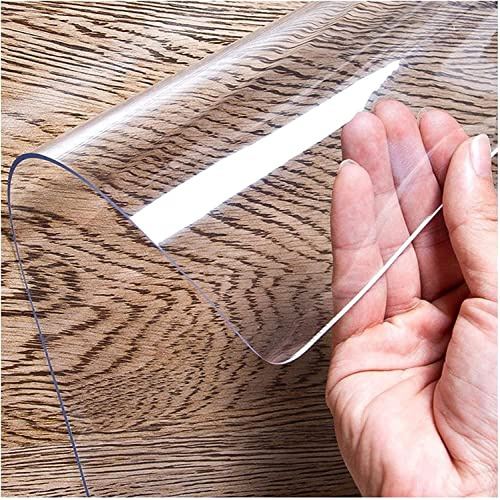 2mm Glasklare tischfolie Transparente Tischdecke aus PVC 35x120cm Schutzfolie für den Kontakt mit Lebensmitteln wasserdicht Folie nach maß ölbeständig Kratzfest pflegeleicht