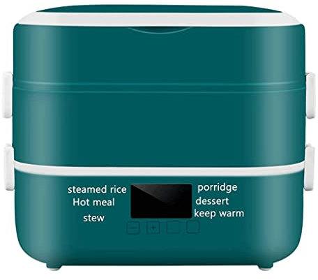 Large Capacity Heated Lunch Box Portable 6 In 1 Food Heater Insulated Electric Lunch Box with White Porcelain Liner