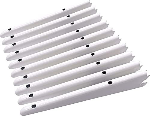 My Shopfittings Regal mit zwei Schlitzen, Weiß oder Chrom, Halterungen, verstellbar, stark, Wandregal, 10 Stück, Weiß, 22 cm oder 220 mm