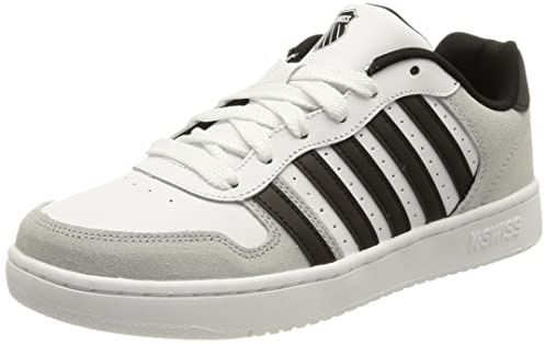 K-Swiss Court Palisades Herren Turnschuh, White Ash Blue, 39 EU