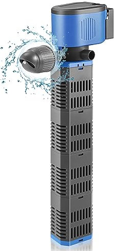 SOUSLOW Filtre d'aquarium Interne avec débit, débit d'air réglable, Faible Bruit et Silencieux (42w)