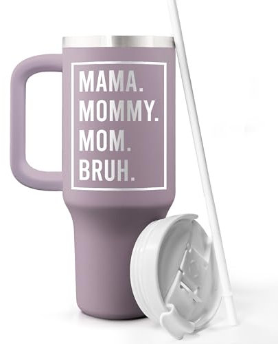 Pandzee Gifts For Mom - Birthday Christmas Gift for Mom Mama Wife Her Grandma Sister - Mothers Day Gift From Daughter Son Husband - 40oz Tumbler With Handle & Straw Lid - Travel Mug Holder Friendly