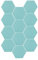 Hexagon Akustikplatten Selbstklebend,12 Stück Hexagon Wandpaneele Schallabsorber Schallschutz für Wand Decke Tür Studio (Blau)