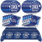 SNIMICS Blue 30th Decorations for Men - Navy Blue Silver Happy Birthday Tablecloth, Plates Napkins for Anniversary Party Decorations Supplies