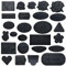 Woohome Patch 26 PCS Iron on Applique Badge Embroidered Fabric Iron on or Sew on Patches Black Appliques Sticker Patches for Clothes Hat Jeans