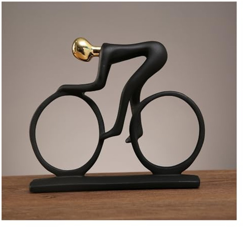 HABITZ Sportfigur, Modellstatue, Kunstharzfiguren, Statuen, Moderne abstrakte Handwerksskulptur, Ornament, beeindruckende Heimdekor-Skulptur, for Männer (Color : A, Size : 1)