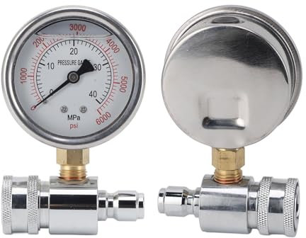Pressure Washer Gauge 6000psi High Pressure Pressure Gauge for Power Washer Pressure Washer Gauge 6000psi Water Pumps Pressure Tanks High Pressure 3 8in Quick Connect Parts