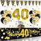 40 Geburtstag Männer Frauen Deko mit Lichterkette,Streudeko Luftballon 40 Geburtstag Deko Set,Geburtstagsdeko 40 Kuchen,Deko 40 Geburtstage Frau Mann,Konfetti Luftballons Girlande 40. Geburtstage Deko