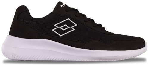 Lotto Unisex Connect Sneaker, Black/White, 44 EU