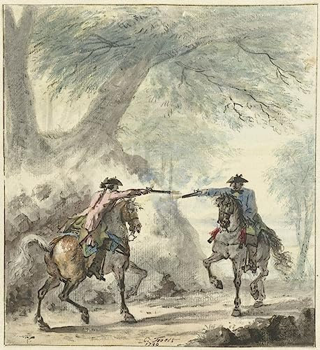 VsoxA Bekannt Leinwand Wandbilder Gemälde Wandkunst Duell von Cornelis Troost Wand-Kunst Bild für Wanddekoration 60x90cm