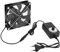 QWORK® Ventilador de Caja de 120 mm con Control de Velocidad - 12 V 1 A - Ventilador de PC sin escobillas para computadoras, portátiles, Cajas de TV y más