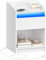 Hzuaneri Bedside Table with LED Light, Bedside Cabinet with Charging Station, 1 Storage Drawer Nightstand for Bedroom, Living Room, 2 USB Port, 2 Outlets, Open Compartment, White NS04703X1UK