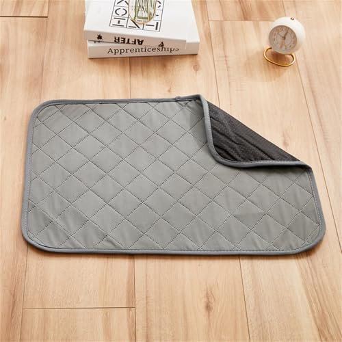 FANSU Welpen Unterlagen, 2 Stück Modedrucke Wiederverwendbare PIPI Matten für Hunde, Wasserfest Inkontinenzunterlage Waschbar, Welpenunterlage für Welpen (70x53cm,Dunkelgrau)