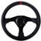 YTAFONPO Universal Rennlenkrad 320 mm Sport-Lenkrad, flach, Leder, Racing, Drift, PC, SIM-Spiel, Lenkrad-Steuerrahmen, Aluminium