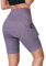 BERGRISAR Fahrradhose Damen Gepolstert Radlerhose Radhose mit 4D Sitzpolster Atmungsaktiv Elastische Lila XL